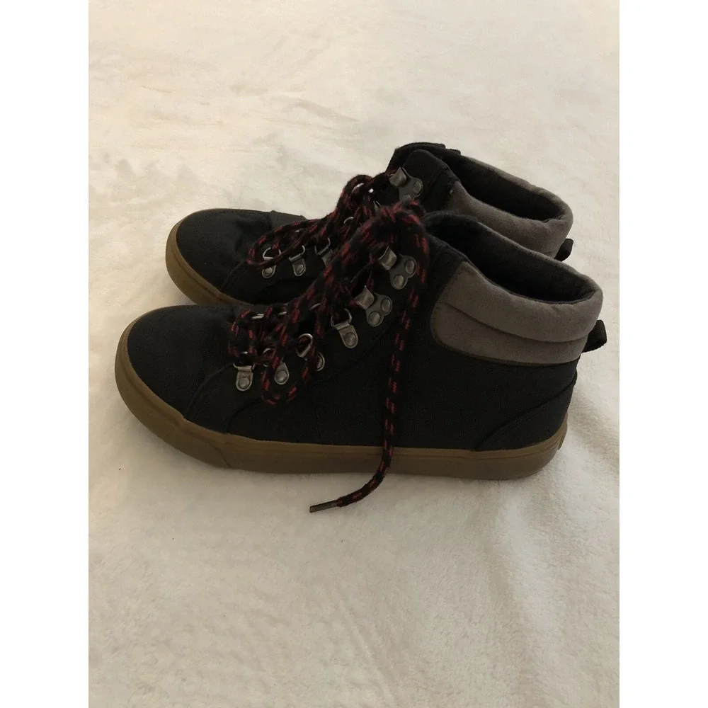 Old Navy Boys High Top Sneakers Size 4‎ Hiker Hybri Black Jack Boots Black Shoes
